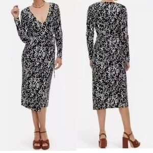diane von furstenberg sheath midi wrap dress